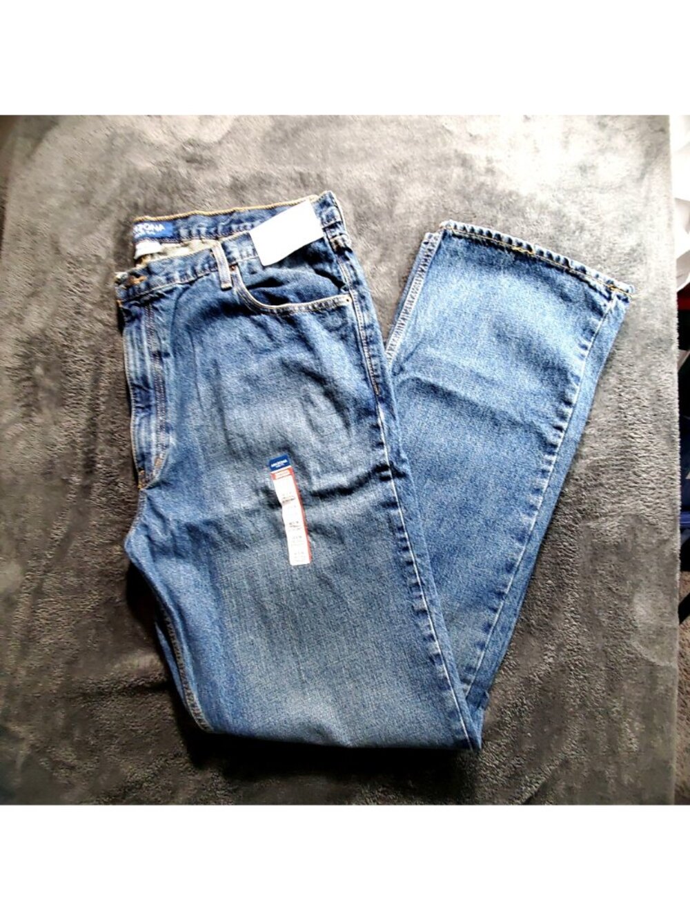 Arizona Jean Co. Mens Original Straight Jeans Medium Stone 42X36 Straight Leg - Picture 12 of 12